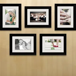 ArtzFolio Black 5 Pieces Wood Wall Photo Frames-image-83