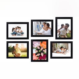 Stuthi Arts Black 6 Pieces Wooden Wall Photo Frames-image-56