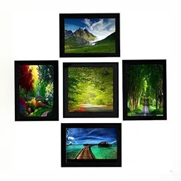 Stuthi Arts Black 5 to 7 Pieces Wood Wall Photo Frames-image-47