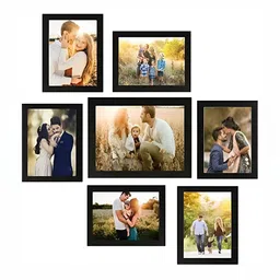 Stuthi Arts Black 7 Pieces Wooden Wall Photo Frames-image-30