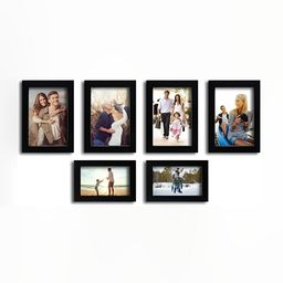 Stuthi Arts Black 6 Pieces Wooden Wall Photo Frames-image-56