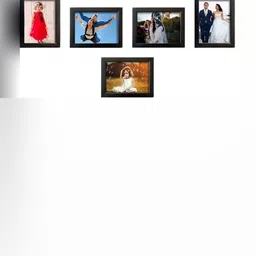 Stuthi Arts Black 7 Pieces Wooden Wall Photo Frames-image-36