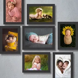 Stuthi Arts Black 5 to 7 Pieces Wood Wall Photo Frames-image-101