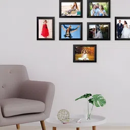 Stuthi Arts Black 7 Pieces Wooden Wall Photo Frames-image-24