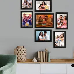 Stuthi Arts Black 7 Pieces Wooden Wall Photo Frames-image-20