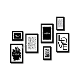 Stuthi Arts Black 5 to 7 Pieces Wood Wall Photo Frames-image-50