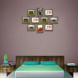ArtzFolio Copper-Toned 10Pcs Wooden Wall Photo Frames-image-48