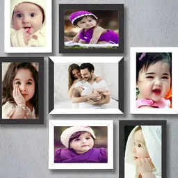 Stuthi Arts White 5 to 7 Pieces Wood Wall Photo Frames-image-55