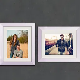 ArtzFolio White 2 Pieces Wooden Wall Photo Frames-30