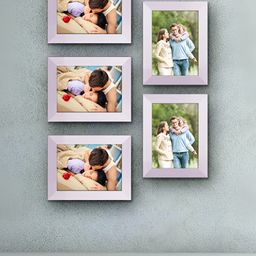 ArtzFolio White 5 Pieces Wooden Wall Photo Frames-30