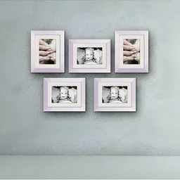 ArtzFolio White 5Pcs Wooden Wall Photo Frames-image-77