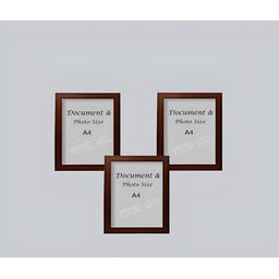 Stuthi Arts Brown 3 Pieces Wooden Wall Photo Frames-image-75