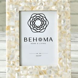 BEHOMA Off White Textured Table Photo Frame-image-18