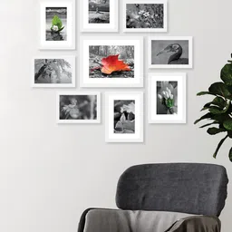 RANDOM Set Of 9 White Solid Collage Photo Frames image 1