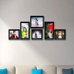 Kuber Industries Black 6 Pieces Wooden Photo Frames-45