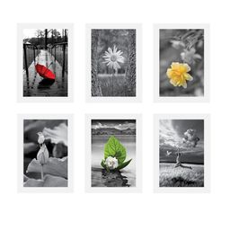 RANDOM Set Of 6 White Solid Collage Photo Frames image 2