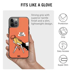 DailyObjects Orange & Yellow Printed Not Today Stride 2.0 iPhone 12 Pro Max Phone Case image 4