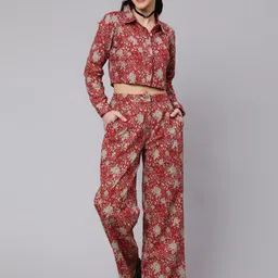 AKS Printed Pure Cotton Shirt With Trousers-image-58