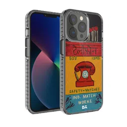 DailyObjects Blue & Red Printed Telephone Matchbox iPhone 13 Pro Phone Case-3