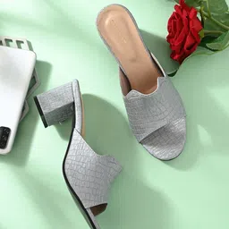 CLOG LONDON Textured Open Toe Heels-38