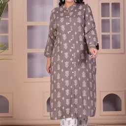 LABULY Plus Size Ethnic Motifs Printed Regular Kurta with Palazzos-picture-10