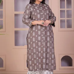 LABULY Plus Size Ethnic Motifs Printed Regular Kurta with Palazzos image 2