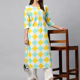 INDYES Women Printed Pure Cotton Kurta with Palazzos-picture-28