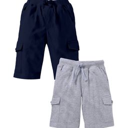 KiddoPanti Boys Pack Of 2 Cotton High-Rise Cargo Shorts-34