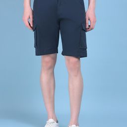 Crimsoune Club Men Mid-Rise Pure Cotton Cargo Shorts-image-105