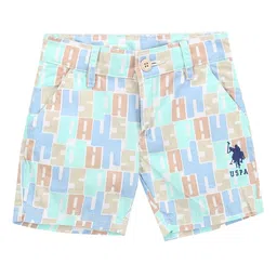 U.S. Polo Assn. Kids Boys Typography Printed Regular Shorts-20