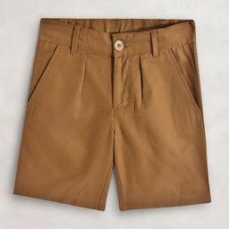 Cherry Crumble Boys Brown Pure Cotton Chino Shorts-image-74