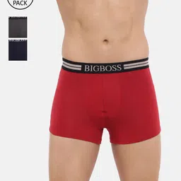 Dollar Bigboss Men Assorted Pack of 3 Shuffle Intellisoft Cotton Modal Trunk-15