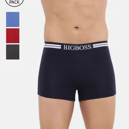 Dollar Bigboss Men Pack of 4 Assorted Solid Trunks MJTR-15-DYNAMO-PO4-16