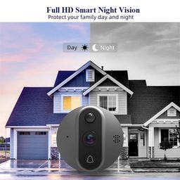 AJUK Wireless WiFi Smart Video Doorbell with Display Screen| Mobile App Control | Intruder Motion Alarm System | 1080P FHD Camera | 2-Way Talk image 4