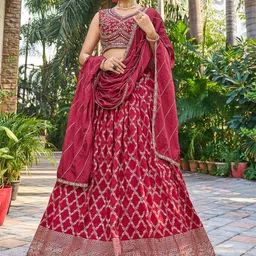 Chandbaali Embroidered Mirror Work Ready to Wear Lehenga & Blouse With Dupatta-picture-5