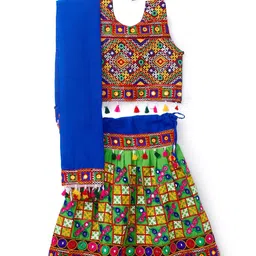BANJARA INDIA Girls Embroidered Cotton Ready to Wear Lehenga & Blouse With Dupatta-picture-33
