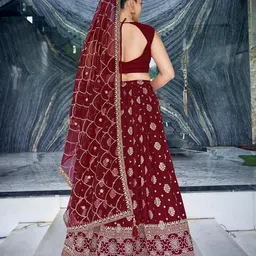 Chandbaali Embroidered Sequined Ready to Wear Lehenga & Blouse With Dupatta image 3