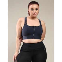 BRACHY Indigo Women High Impact Front Zip Full Coverage Cross Back Sports Bra.-picture-22