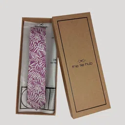 The Tie Hub Men Woven Design Silk Broad Tie-41