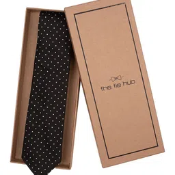 The Tie Hub Men Woven Design Broad Tie-30