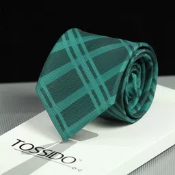 Tossido Men Green & Grey Printed Broad Tie-image-63