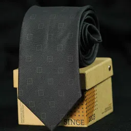 Tossido Men Grey & White Printed Broad Tie-image-27