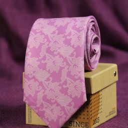 Tossido Men Pink & White Printed Broad Tie-image-86