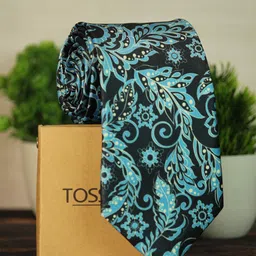 Tossido Men Blue & Black Printed Broad Tie-picture-41