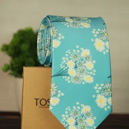 Tossido Men Blue & White Printed Broad Tie-picture-27