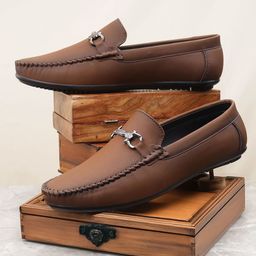 HERE&NOW Men Round Toe Slip-On Loafers-image-97