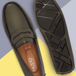 FAUSTO Men Round Toe Lightweight Penny Loafers-image-73