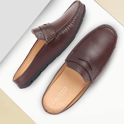 FAUSTO Men Round Toe Slip On Loafers-image-73