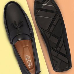 FAUSTO Men Round Toe Lightweight Tassel Loafers-image-72