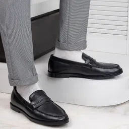 LA BOTTE Men Round Toe Leather Formal Loafers-picture-7